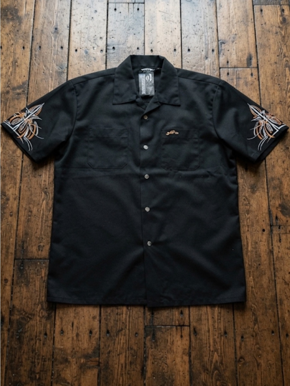Ironhorse Black Short-Sleeve Button-Down Shirt